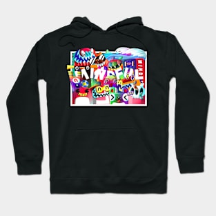 gradient doodle VICTORY Hoodie